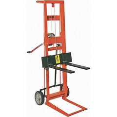 Wesco Industrial Products - 750 Lb Capacity, 40" Lift Height, Manual Winch Manually Operated Lift - Eagle Tool & Supply