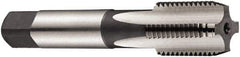 DORMER - 1/2-14 BSPT, 5 Flute, Bottoming, Bright Finish, High Speed Steel Tap Set - Right Hand Cut, 87mm OAL, 1.0236" Thread Length, 6H Class of Fit, Series E550 - Eagle Tool & Supply