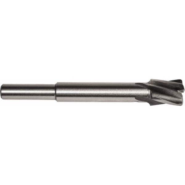 Union Butterfield - 17/32" Diam, 1/4" Shank, Diam, 4 Flutes, Straight Shank, Interchangeable Pilot Counterbore - Eagle Tool & Supply