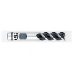 5/8" Dia. - 3-3/4" OAL - Bright VC10-50° Helix - Square End SE EM - 3 FL - Eagle Tool & Supply