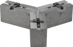 Abbott Workholding Products - Tongue & Groove Attachment, Square Soft Lathe Chuck Jaw - 3 Jaws, Aluminum, 1-3/4" Btw Mount Hole Ctrs, 4" Long x 1-1/2" Wide x 2" High, 5/16" Groove, 3/8" Fastener - Eagle Tool & Supply