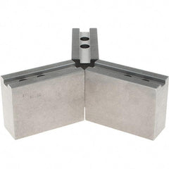 Abbott Workholding Products - 1.5mm x 60° Serrated Attachment, Square Soft Lathe Chuck Jaw - 3 Jaws, Steel, 63/64" Btw Mount Hole Ctrs, 4" Long x 1-1/2" Wide x 3" High, 0.5512" Groove, 0.4724" & 12mm Fastener - Eagle Tool & Supply