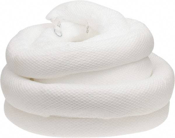 Brady SPC Sorbents - 32 Gal, 20' Long, 5" Diam, Polypropylene Boom - Oil Only, White - Eagle Tool & Supply