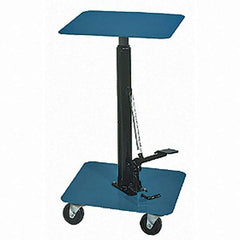 Wesco Industrial Products - 200 Lb Capacity Manual Hydraulic Post Lift Table - 28-1/2" to 46" Lift Height, 16" Platform Length x 16" Platform Width - Eagle Tool & Supply