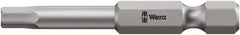 Wera - 1/4" Hex Bit - 1/4" Hex Drive, 3-1/2" OAL - Eagle Tool & Supply
