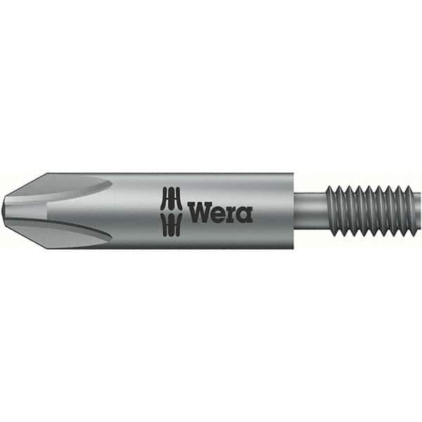 Wera - #1 Phillips Screwdriver Bit - M4 Drive, 1-1/4" OAL - Eagle Tool & Supply