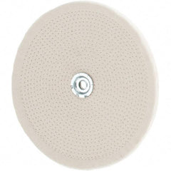 Value Collection - 10" Diam x 1/4" Thick Unmounted Buffing Wheel - 40 Ply, Polishing, 1" Arbor Hole, Hard Density - Eagle Tool & Supply