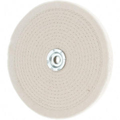 Value Collection - 8" Diam x 1/2" Thick Unmounted Buffing Wheel - 50 Ply, Polishing, 1" Arbor Hole, Hard Density - Eagle Tool & Supply