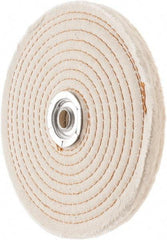 Value Collection - 6" Diam x 1/2" Thick Unmounted Buffing Wheel - 50 Ply, Polishing, 1" Arbor Hole, Hard Density - Eagle Tool & Supply