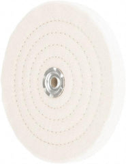 Value Collection - 8" Diam x 3/4" Thick Unmounted Buffing Wheel - 60 Ply, Polishing, 1" Arbor Hole, Medium Density - Eagle Tool & Supply