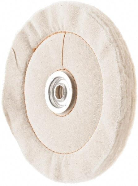Value Collection - 6" Diam x 3/4" Thick Unmounted Buffing Wheel - 60 Ply, Polishing, 1" Arbor Hole, Medium Density - Eagle Tool & Supply