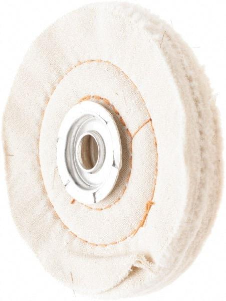 Value Collection - 4" Diam x 3/4" Thick Unmounted Buffing Wheel - 60 Ply, Polishing, 1" Arbor Hole, Medium Density - Eagle Tool & Supply