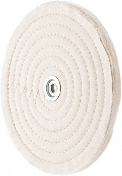 Value Collection - 10" Diam x 1/2" Thick Unmounted Buffing Wheel - 50 Ply, Polishing, 1" Arbor Hole, Medium Density - Eagle Tool & Supply