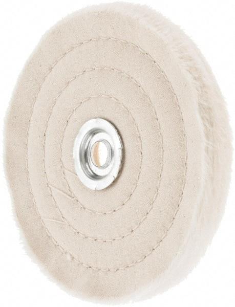 Value Collection - 6" Diam x 1/2" Thick Unmounted Buffing Wheel - 50 Ply, Polishing, 1" Arbor Hole, Medium Density - Eagle Tool & Supply