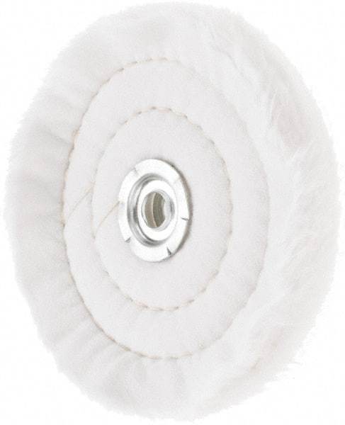 Value Collection - 6" Diam x 1/2" Thick Unmounted Buffing Wheel - 50 Ply, Polishing, 1" Arbor Hole, Soft Density - Eagle Tool & Supply