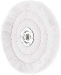 Value Collection - 6" Diam x 1/2" Thick Unmounted Buffing Wheel - 50 Ply, Polishing, 1" Arbor Hole, Soft Density - Eagle Tool & Supply