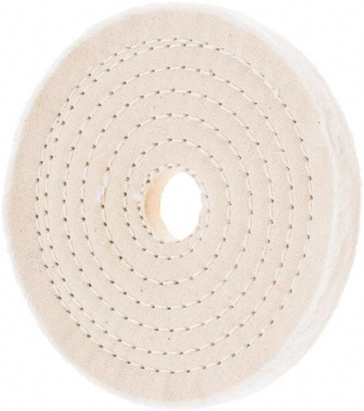 Value Collection - 6" Diam x 1/2" Thick Unmounted Buffing Wheel - 50 Ply, Polishing, 1" Arbor Hole, Hard Density - Eagle Tool & Supply