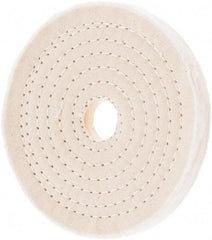 Value Collection - 6" Diam x 1/2" Thick Unmounted Buffing Wheel - 50 Ply, Polishing, 1" Arbor Hole, Hard Density - Eagle Tool & Supply