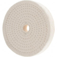 Value Collection - 8" Diam x 1" Thick Unmounted Buffing Wheel - 80 Ply, Polishing, 1" Arbor Hole, Hard Density - Eagle Tool & Supply