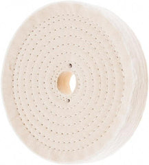 Value Collection - 7" Diam x 1" Thick Unmounted Buffing Wheel - 80 Ply, Polishing, 1" Arbor Hole, Hard Density - Eagle Tool & Supply