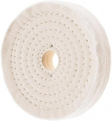 Value Collection - 6" Diam x 1" Thick Unmounted Buffing Wheel - 80 Ply, Polishing, 1" Arbor Hole, Hard Density - Eagle Tool & Supply