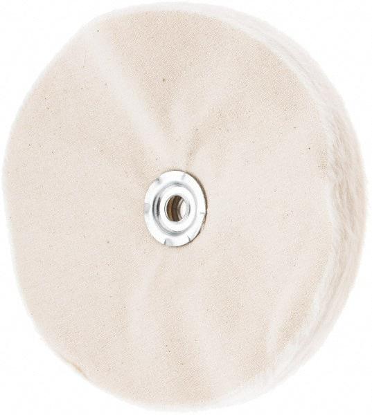 Value Collection - 8" Diam x 1/2" Thick Unmounted Buffing Wheel - 50 Ply, Polishing, 1" Arbor Hole, Soft Density - Eagle Tool & Supply