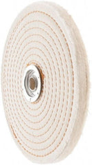 Value Collection - 6" Diam x 1/2" Thick Unmounted Buffing Wheel - 50 Ply, Polishing, 1" Arbor Hole, Hard Density - Eagle Tool & Supply