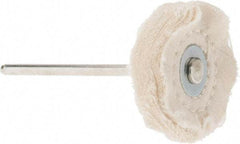 Value Collection - 1" Diam x 3/8" Thick, Hard Mounted Polishing Wheel - 0 Ply, 3/32" Shank Diam - Eagle Tool & Supply