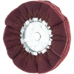 Value Collection - 12" Diam x 6" Thick, Medium Mounted Polishing Wheel - 2 Ply, Medium Grade, 1-1/4" Shank Diam - Eagle Tool & Supply