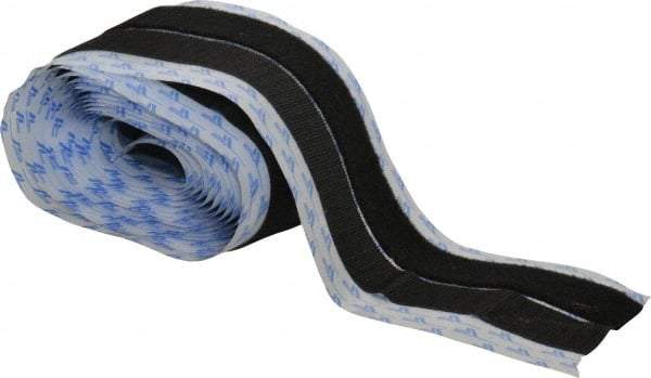 VELCRO Brand - 1-1/2" Wide x 5 Yd Long Adhesive Backed Hook & Loop Roll - Continuous Roll, Black - Eagle Tool & Supply