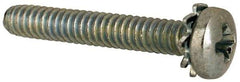 Value Collection - #4-40 UNC, 3/4" Length Under Head Phillips Drive Machine Screw - Pan Head, Grade J82 Steel, Zinc-Plated Finish, External Tooth - Eagle Tool & Supply