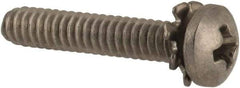 Value Collection - #4-40 UNC, 5/8" Length Under Head Phillips Drive Machine Screw - Pan Head, Grade 18-8 Stainless Steel, External Tooth - Eagle Tool & Supply