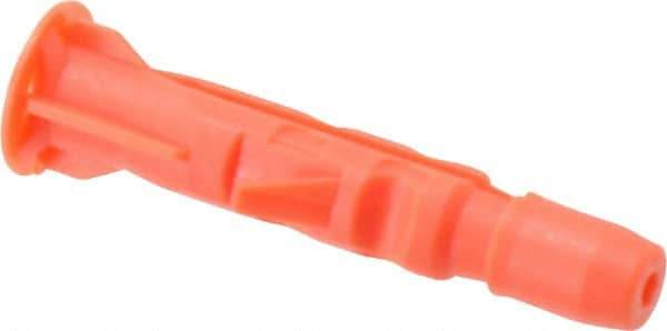 Value Collection - 1/4" Diam, 1-7/16" Long, Plug Drywall & Hollow Wall Anchor - 1/4" Drill, Plastic, Use in Drywall & Hollow Wall - Eagle Tool & Supply