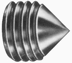 Value Collection - #4-40 UNC, 3/8" OAL, Flat Point Set Screw - Grade 8 Alloy Steel, 0.05" Key - Eagle Tool & Supply
