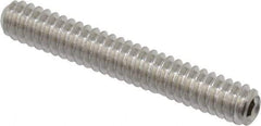Value Collection - #4-40 UNC, 3/4" OAL, Cup Point Set Screw - Grade 18-8 Stainless Steel, 0.05" Key - Eagle Tool & Supply