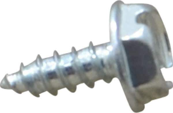 Value Collection - #6 Hex Washer Head Sheet Metal Screw - Steel, 3/8" Length Under Head, Grade 2 - Eagle Tool & Supply