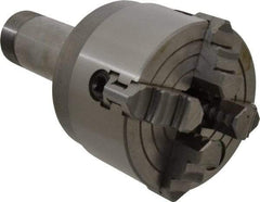 Value Collection - 4 Jaws, 3" Diam, Independent Manual Lathe Chuck - 5C Mount Spindle, Reversible, 3,000 Max RPM, 57/64" Through Hole Diam, Cast Iron - Eagle Tool & Supply