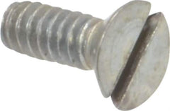 Value Collection - #4-40 UNC, 5/16" OAL Slotted Drive Machine Screw - Flat Head, Grade 2 Steel, Zinc-Plated Finish, Without Washer - Eagle Tool & Supply