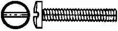 Value Collection - #4-40 UNC, 5/8" Length Under Head Slotted Drive Machine Screw - Binding Head, Grade J82 Steel, Zinc-Plated Finish, Without Washer - Eagle Tool & Supply