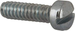 Value Collection - #4-40 UNC, 3/8" Length Under Head Slotted Drive Machine Screw - Fillister Head, Grade 2 Steel, Zinc-Plated Finish, Without Washer - Eagle Tool & Supply