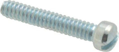 Value Collection - #4-40 UNC, 5/8" Length Under Head Slotted Drive Machine Screw - Fillister Head, Grade J82 Steel, Zinc-Plated Finish, Without Washer - Eagle Tool & Supply