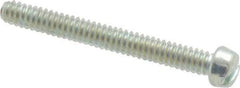 Value Collection - #4-40 UNC, 1" Length Under Head Slotted Drive Machine Screw - Fillister Head, Grade 2 Steel, Zinc-Plated Finish, Without Washer - Eagle Tool & Supply