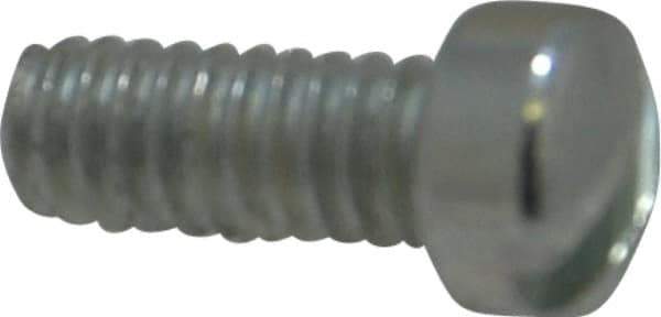 Value Collection - #5-40 UNC, 5/16" Length Under Head Slotted Drive Machine Screw - Fillister Head, Grade J82 Steel, Zinc-Plated Finish, Without Washer - Eagle Tool & Supply