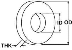 Value Collection - M27 Screw, Grade 8 Steel Standard Flat Washer - 28mm ID x 50mm OD, 4mm Thick, Zinc-Plated Finish - Eagle Tool & Supply
