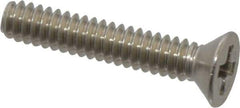Value Collection - #4-40 UNC, 5/8" OAL Phillips Drive Machine Screw - Flat Head, Grade 18-8 Stainless Steel, Uncoated, Without Washer - Eagle Tool & Supply