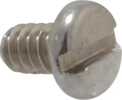 Value Collection - #4-40 UNC, 3/16" Length Under Head Slotted Drive Machine Screw - Pan Head, Grade 18-8 Stainless Steel, Uncoated, Without Washer - Eagle Tool & Supply