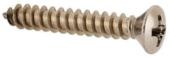 Value Collection - #4 Oval Head Phillips Sheet Metal Screw - Stainless Steel, 3/4" OAL, Grade 18-8 - Eagle Tool & Supply