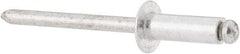 RivetKing - Size 66 Dome Head Aluminum Open End Blind Rivet - Aluminum Mandrel, 0.251" to 3/8" Grip, 3/8" Head Diam, 0.192" to 0.198" Hole Diam, 0.575" Length Under Head, 3/16" Body Diam - Eagle Tool & Supply