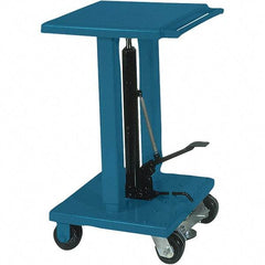 Wesco Industrial Products - 500 Lb Capacity Manual Hydraulic Post Lift Table - 30-1/2" to 47-1/2" Lift Height, 18" Platform Length x 18" Platform Width - Eagle Tool & Supply