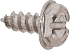 Value Collection - #6 Hex Washer Head Slotted Sheet Metal Screw - Stainless Steel, 3/8" Length Under Head, Grade 18-8 - Eagle Tool & Supply